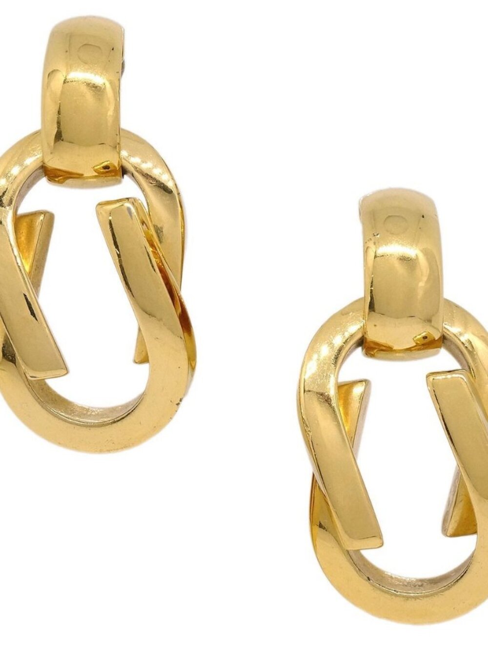 Gucci Dangle Clip-On Earrings Gold 1991 118011 - Picture 5 of 8